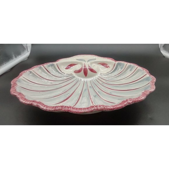 Blue Ridge Southern Potteries Clam Shell Bon Bon Dish 9 x 8.5 In - Picture 5 of 7